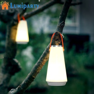 Lumiparty โคมไฟ Led แบบพกพา หรี่แสงได้ ชาร์จไฟได้ สวิตช์สัมผัส ไฟตั้งแคมป์ สําหรับห้องนอน ห้องนั่งเล่น