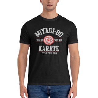 เสื้อยืด พิมพ์ลาย Karate Miyagi Wax On Wax Off คุณภาพดี