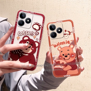 ใหม่ เคสโทรศัพท์มือถือแบบนิ่ม TPU กันรอยเลนส์กล้อง ลายการ์ตูนหมีพูห์ สําหรับ Realme C53 C55 NFC 2023 RealmeC53