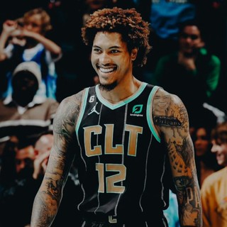 เสื้อกีฬาแขนสั้น ลายทีม Charlotte Hornet No.12 Kelly Oubre Jr. 22-23 เสื้อกีฬาบาสเก็ตบอล แขนกุด สําหรับผู้ชาย