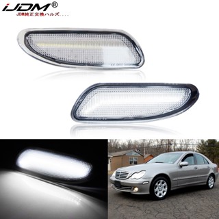 Ijdm ไฟหรี่ LED ติดกันชนหน้า สําหรับ 2001 2002 2003 2004 2005 2006 2007 Mercedes Benz W203 CC200 C230 C240 C280 C300 C320 C350 C32 C36 C55 AMG 12V OEM 2038200721