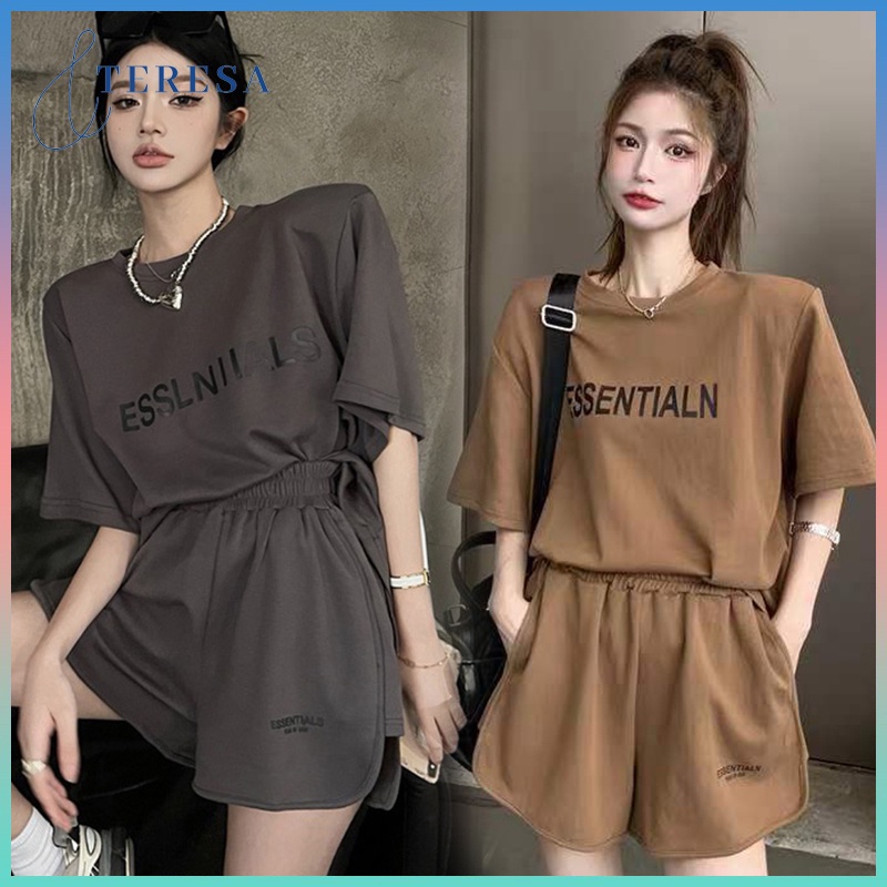พร้อมส่ง  สไตล์เกาหลีใหม่ ชุดเซ็ท เสื้อผ้าแฟชั่นผู้หญิง ชุดเซ็ทเเฟชั่น 2 ชิ้น ชุดลำลองสำหรับผู้หญิง