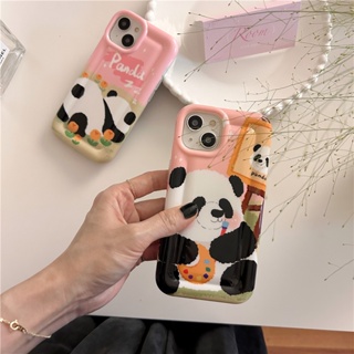 เคสโทรศัพท์มือถือ ซิลิโคน กันกระแทก ลายการ์ตูนแพนด้าน่ารัก สําหรับ Iphone 12 11 13 14 PRO MAX 13ProMax 12 13pro 11 14pro