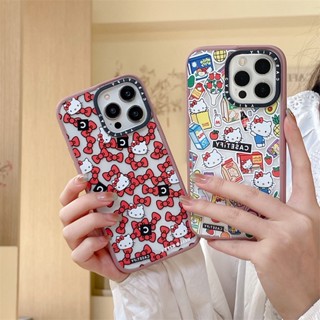 Casetifg เคสโทรศัพท์มือถือ ซิลิโคน TPU แข็ง ผิวด้าน กันกระแทก ลาย Hello Kitty Kt Cat สําหรับ iPhone 11 14 12 13 Pro Max