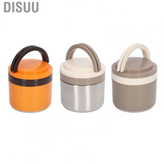 Disuu Insulated  Container 304 Stainless Steel Portable Round Insulated Lunch Container Hot  Jar With  For Students