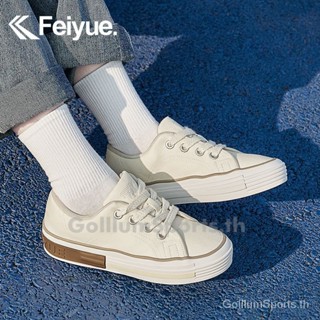 Feiyue รองเท้าผ้าใบลําลอง สีขาว แฟชั่นฤดูใบไม้ผลิ เรียบง่าย สําหรับสตรี 890 BJEJ 2023