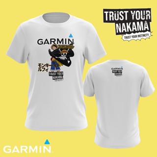 Garmin Instinct 2 เสื้อยืดลําลอง แขนสั้น คอกลม พิมพ์ลาย One Piece Luffy พลังงานแสงอาทิตย์ เหมาะกับการวิ่งกลางแจ้ง