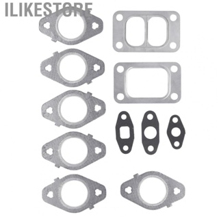 Ilikestore Exhaust Manifold Gasket Set  Leak Free Metal Alloy Engine Gasket  Crack  for Cummins 1998.5‑2007 5.9L ISB 24V