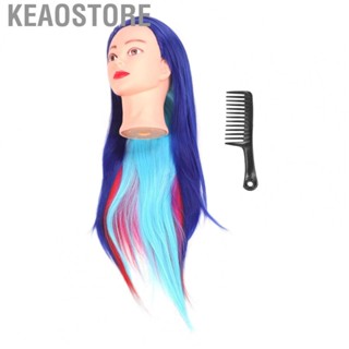 Keaostore Training Head Long Color Hair Fine Workmanship  Hair Mannequin Doll Comfortable Feel Easy To Care for for Hat Display