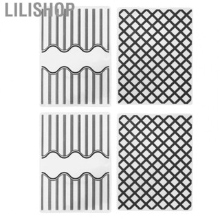 Lilishop 4PCS Plastic Embossing Folder Set Decorative Embossed Machine Template for Card DIY Craft