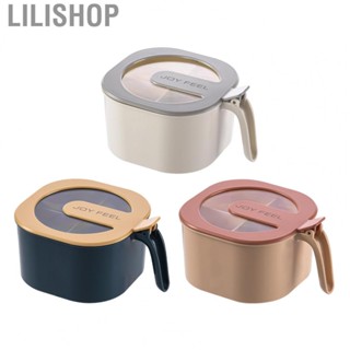 Lilishop Spice Container  Seasoning Box Non Slip Bottom 4 In 1 Multi Compartment  for Cooking