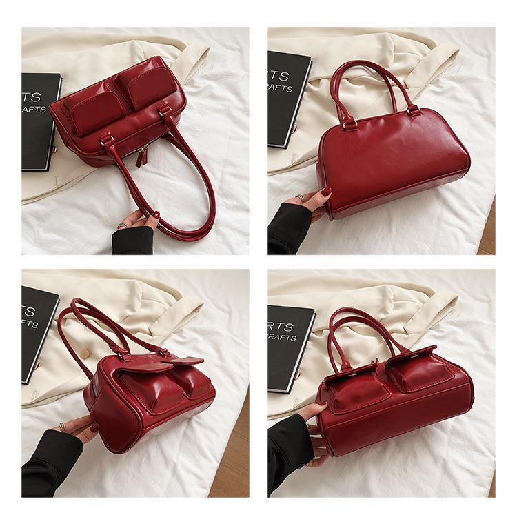 กระเป๋าถือ จุของได้เยอะ มีซิป bag กระเป๋าผู้หญิง สไตล์เกาหลี ความจุสูง handbag