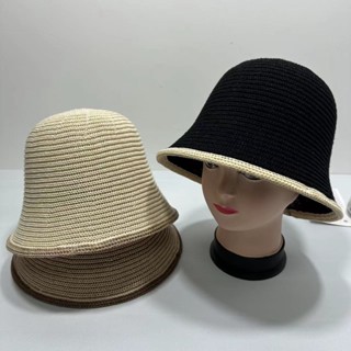 【MY-hat】หมวกบักเก็ต สไตล์วินเทจ หมวกบักเก็ต ผ้าถัก กันแดด ระบายอากาศ เข้ากับทุกการแต่งกาย แฟชั่นทันสมัย