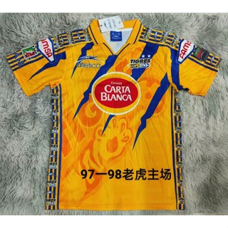 เสื้อกีฬาแขนสั้น ลายทีมชาติฟุตบอล Tigers Home Jersey 97-98 แห้งเร็ว ไซซ์ S-XXL สําหรับผู้ชาย AAA