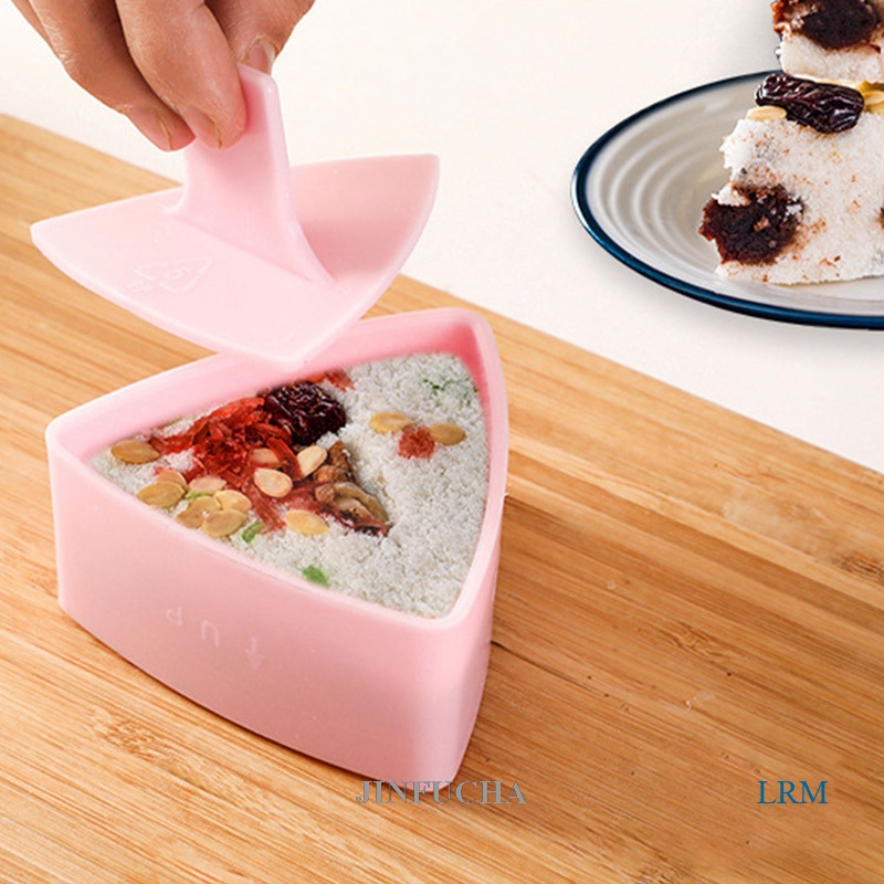 Jinfucha ใหม่ ชุดแม่พิมพ์ซูชิ ข้าวปั้น ข้าวปั้น ทรงสามเหลี่ยม สไตล์ญี่ปุ่น อุปกรณ์เสริม สําหรับทําซูชิ Diy