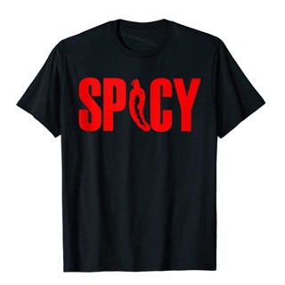 เสื้อยืด พิมพ์ลายการ์ตูนอนิเมะ Spicy Chilli Pepper Flaming Hot Spicy Pepper สไตล์โกธิค