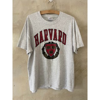 [S-5XL]เสื้อยืดวินเทจ Harvard University