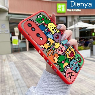 เคสโทรศัพท์มือถือ ซิลิโคนนิ่ม แบบใส ขอบสี่เหลี่ยม กันกระแทก ลายการ์ตูนมอนสเตอร์ สําหรับ Honor 70 5G