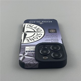 STONE ISLAND เคสโทรศัพท์มือถือหนัง กันกระแทก ลายหินเกาะ สําหรับ Iphone 13 Pro Max 14 Iphone 14pro