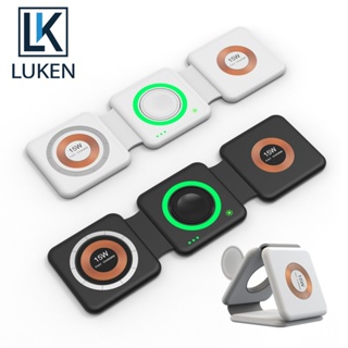 Luken 5IN1 แท่นชาร์จแม่เหล็กไร้สาย พับได้ สําหรับ Iph XR 11 12 13 14 Pro Max Airp Pro App Watch