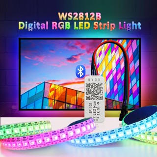 Ws2812b 5V RGB เทปไฟ LED 5050 SP110E บลูทูธ กันน้ํา 1 เมตร 5 เมตร