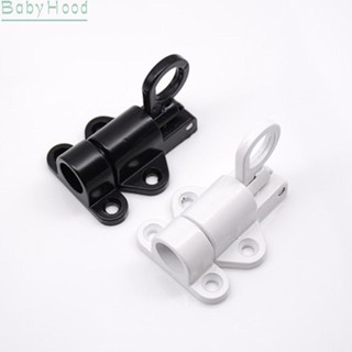 【Big Discounts】2019 Gate Security Pull Spring Bounce Bolt Black Aluminum W/ Screws Latch Lock#BBHOOD