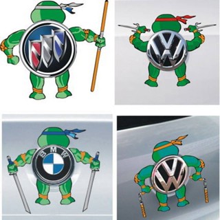 Ninja Turtle Bumper Stickers Car Personality Car Badge Modification Stickers Funny Decorative Scratch Car Stickers Volkswagen Buick BMW JFfJ