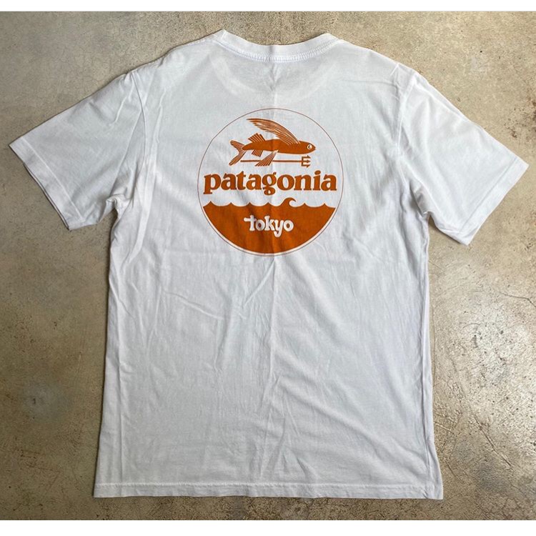 ญี่ปุ่น Patagonia Patagonia ปลาผ้าฝ้ายลําลองหลวมรอบคอแขนสั้นเสื้อยืดสําหรับผู้ชายและผู้หญิง top tee