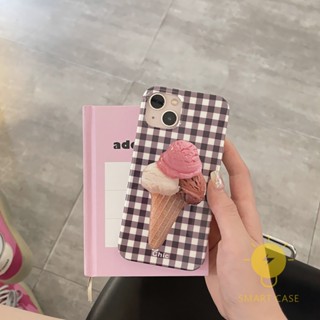 For เคสไอโฟน 14 Pro Max [Ice Cream Retro Grids] เคส Phone Case For iPhone 14 Pro Max Plus 13 12 11 For เคสไอโฟน11 Ins Korean Style Retro Classic Couple Shockproof Protective TPU Cover Shell