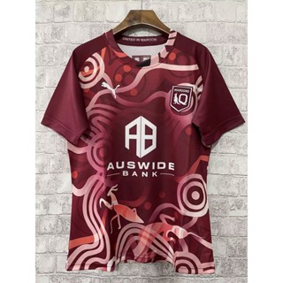 2023 เสื้อกีฬารักบี้ Maroons Indigenous Rugby Jersey ไซซ์ S-5XL