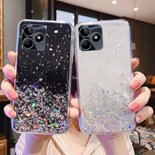 เคสโทรศัพท์มือถือแบบนิ่ม ใส กันกระแทก แต่งกลิตเตอร์ ระยิบระยับ สําหรับ Realme C53 2023 RealmeC53 4G Realme C 53 53C C55 C35 C33 C31 C30