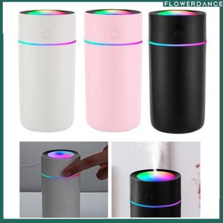 320ml Ultrasonic Air Humidifier แบบพกพาโฮมออฟฟิศเครื่องฟอกอากาศรถยนต์ Mini Essential Oil Diffuser พร้อมไฟ LED กลางคืน Sprayer ดอกไม้