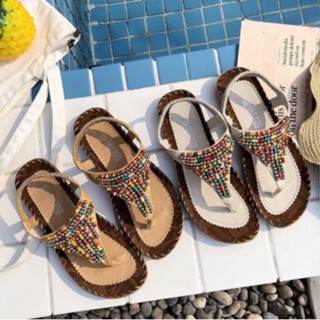 คุ้มที่สุด! รองเท้าแตะ รัดส้น โบฮีเมียน แบบใหม่ size 36-40 รองเท้าผู้หญิง ขายดี ลด 50%   BB17 พรีออเดอร์