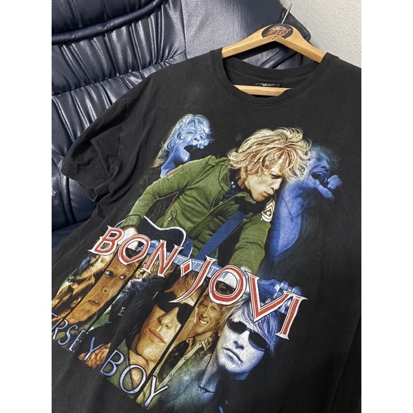 ร้อน 3 Bon Jovi Vintage T-shirt ไทยเก่า 90’