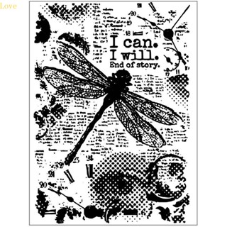 Love Dragonfly แสตมป์ซิลิโคนใส สําหรับตกแต่งสมุดอัลบั้มรูป DIY