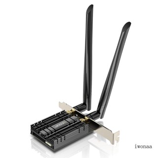 Iwo การ์ดไร้สาย WiFi 6 PCIe 1800Mbps Dual-Band 5G 2 4G BT5 2 MU-MIMO