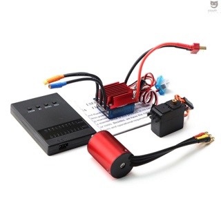 Ctoy S2838 มอเตอร์ไร้แปรงถ่าน 3200KV พร้อมการ์ดเซอร์โวไร้แปรง 35A ESC 2.2 กก. แบบเปลี่ยน สําหรับ 1/14 1/16 HSP Traxxas W