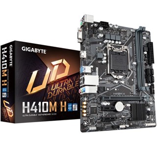 Gigabyte เมนบอร์ดคอมพิวเตอร์ตั้งโต๊ะ H410M-H v2 สําหรับ Intel Tenth Generation CPU i3 10100 3AYP