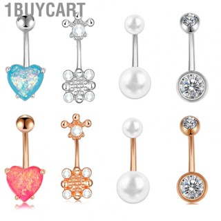 1buycart Belly Button Rings  8 Styles Body Polished Pcs for Female