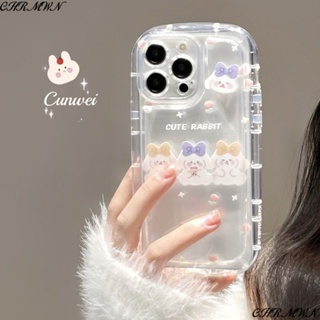 ใหม่ เคสโทรศัพท์มือถือนิ่ม ลายกระต่ายน่ารัก รอบด้าน สําหรับ Apple Iphone 11 Xs 14promax 1278p 13 xr ES0P