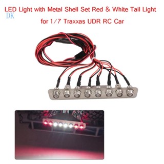 Dk ชุดไฟเบรกท้าย Led โลหะ กันน้ํา ทนทาน สําหรับรถบรรทุกบังคับ 1 7 Traxxas-UDR