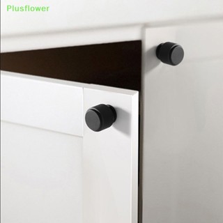 (Plusflower) ใหม่ ลูกบิดเฟอร์นิเจอร์ โลหะผสมสังกะสี สีดํา สีเงิน สําหรับตู้เสื้อผ้า ลิ้นชัก