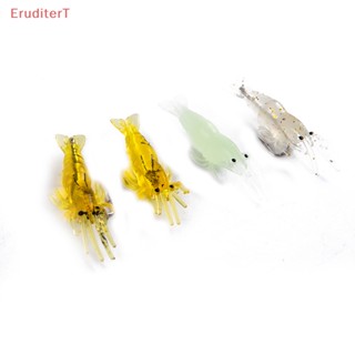 [EruditerT] เหยื่อตกปลา รูปหนอน กุ้ง นิ่ม ขนาด 4 ซม. 10 ชิ้น [ใหม่]