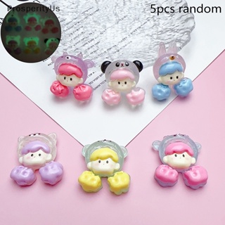 SANRIO [ProsperityUs] กิ๊บติดผมเรซิ่น เรืองแสง ขนาดเล็ก 5 ชิ้น สําหรับตกแต่งเคสโทรศัพท์ DIY