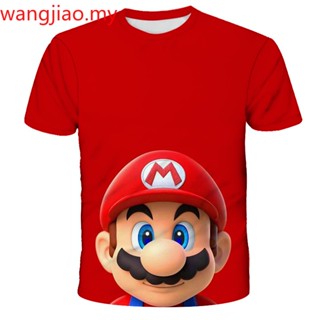 ใหม่ เสื้อยืดลําลอง แขนสั้น พิมพ์ลายการ์ตูนเกม Super Mario 3D น่ารัก แฟชั่นฤดูร้อน สําหรับเด็กผู้ชาย ผู้หญิง