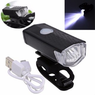 Black 600LM 3 Mode LED Bicycle Front Light USB Rechargeable Super Bright Lamp