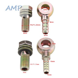 ⚡READYSTOCK⚡2pcs/Set M12x1.25mm-Motorcycle Refit Oil Cooler Fittings Plug Ball Head Adapter