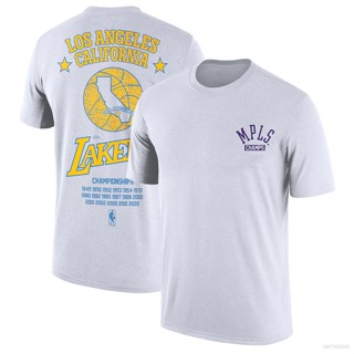 เสื้อยืดแขนสั้น พิมพ์ลาย NBA Los Angeles Lakers 2021-2022 สําหรับผู้ชาย และผู้หญิง