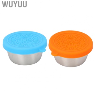 Wuyuu Salad Dressing Container  50ml Prevent Leaks Healthy Diet Separate Easy To Clean Stainless Steel Condiment Containers with Lid for Beauty Salon