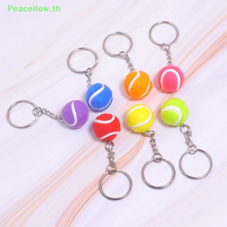 Peacellow พวงกุญแจโลหะ จี้ลูกบอลเทนนิส 6 สี สําหรับรถยนต์ TH